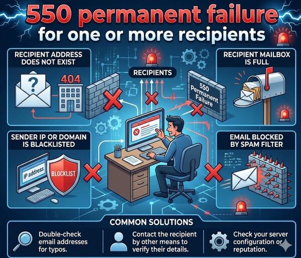 550 Permanent Failure for One or More Recipients