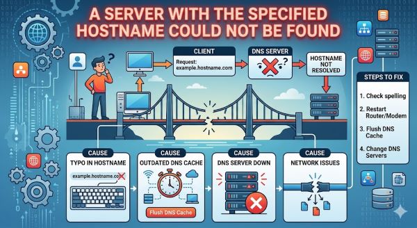 A Server With the Specified Hostname Could Not Be Found