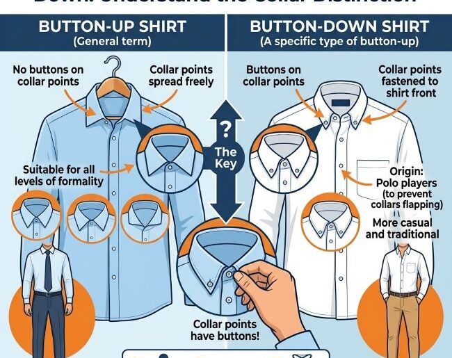 Difference Between Button Up and Button Down