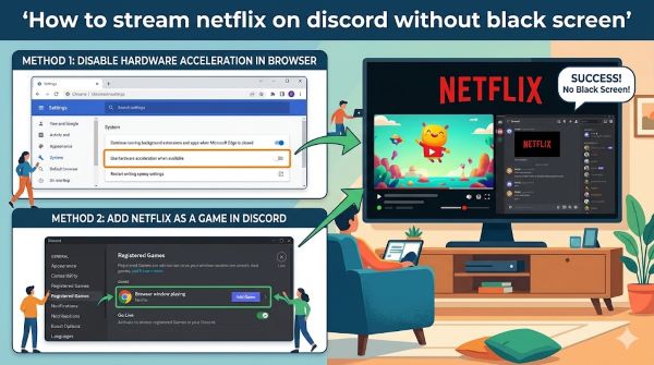 How to Stream Netflix on Discord Without Black Screen