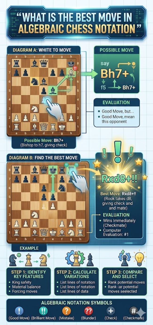 What Is the Best Move in Algebraic Chess Notation