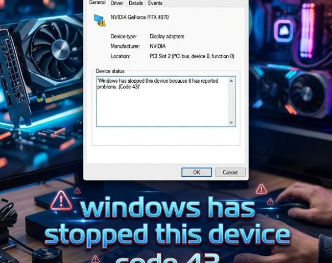 Windows Has Stopped This Device Code 43