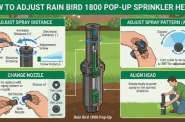 how to adjust rain bird 1800 pop-up sprinkler heads