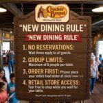 Cracker Barrel New Dining Rule